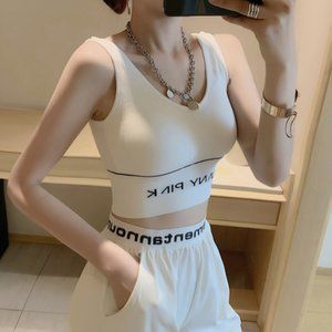 white letter logo padded bra xs/s